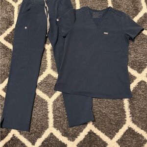 Figs Dark Harbor Scrub Set XS